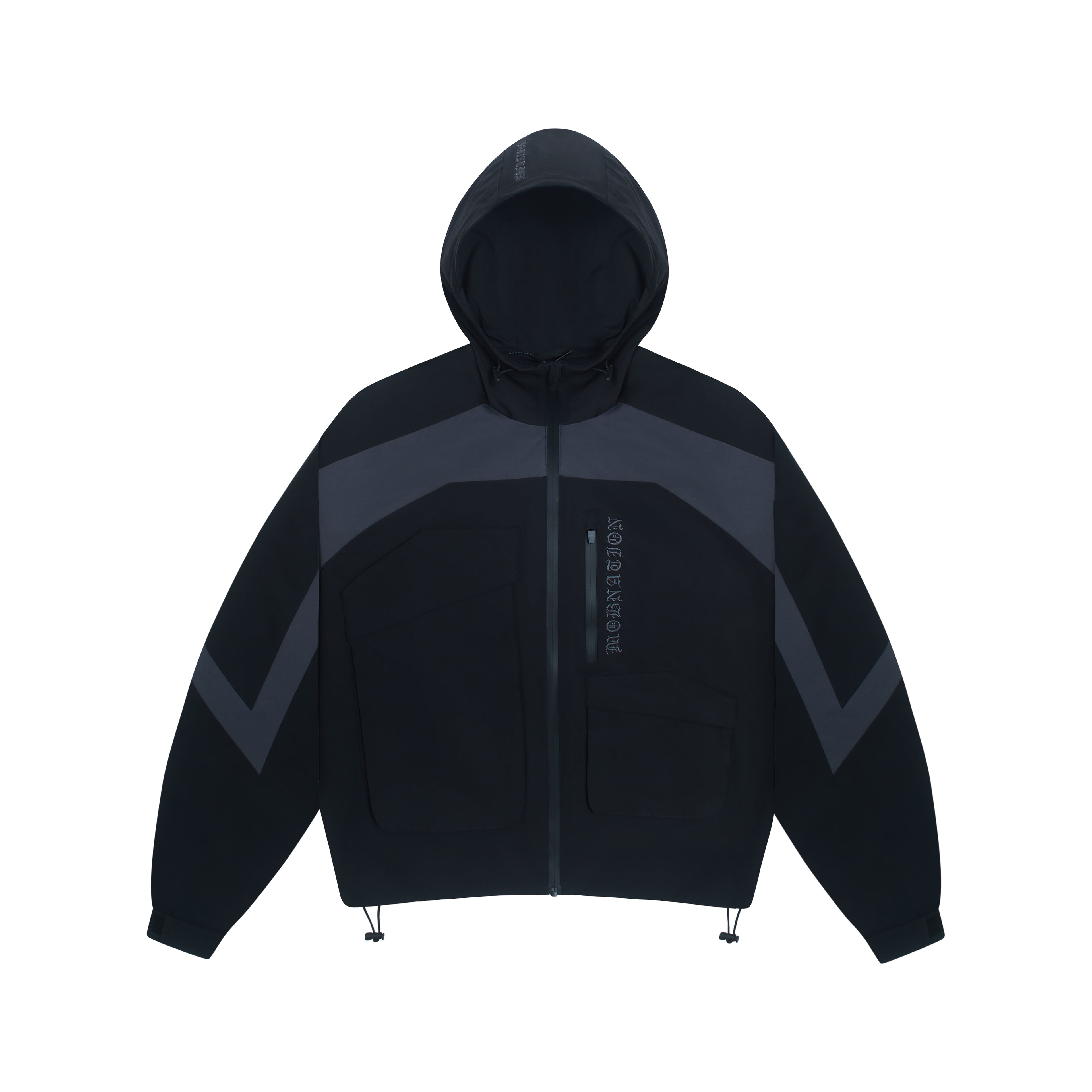 BLACK TECHNICAL WINDBREAKER