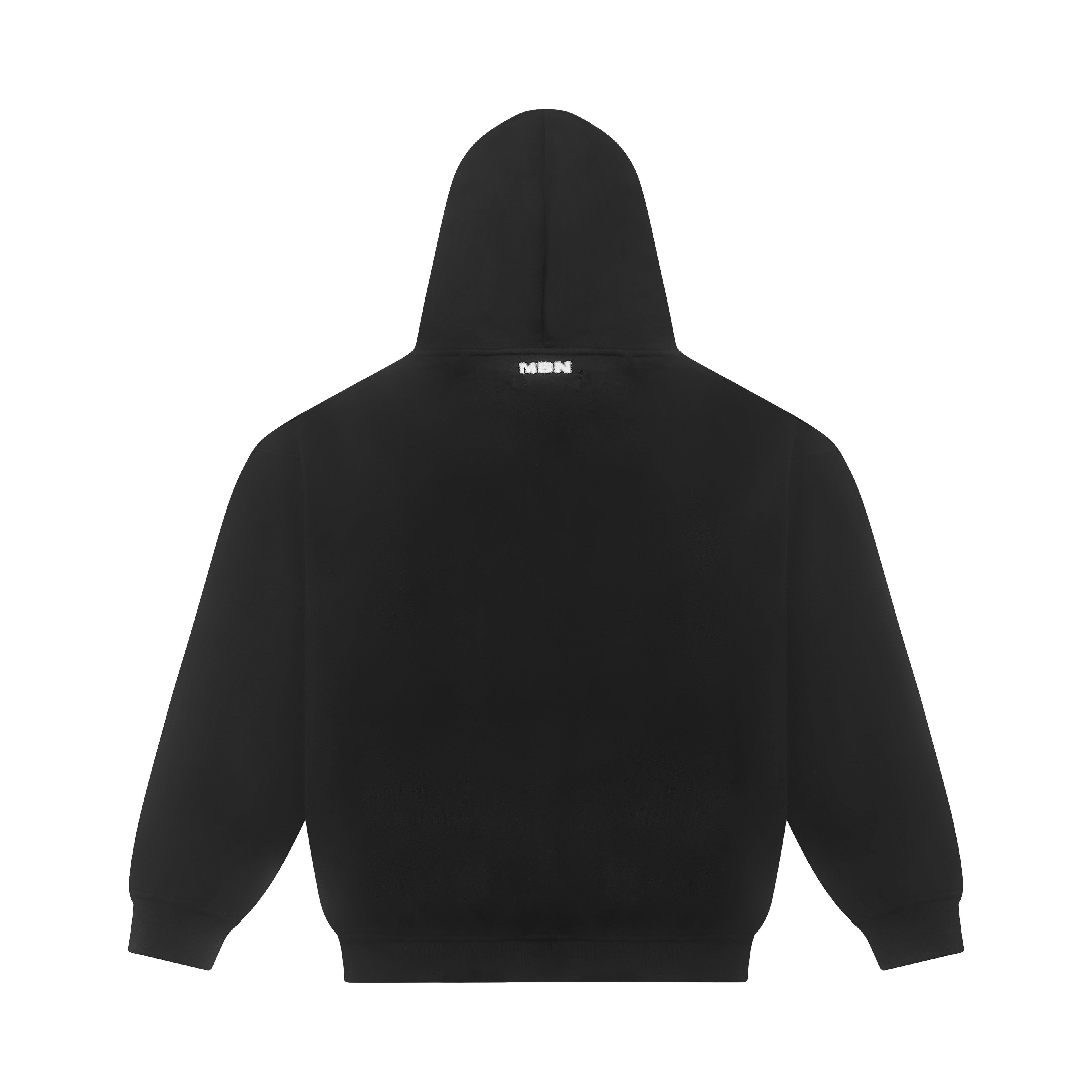 BLACK BLURRED HOODIE