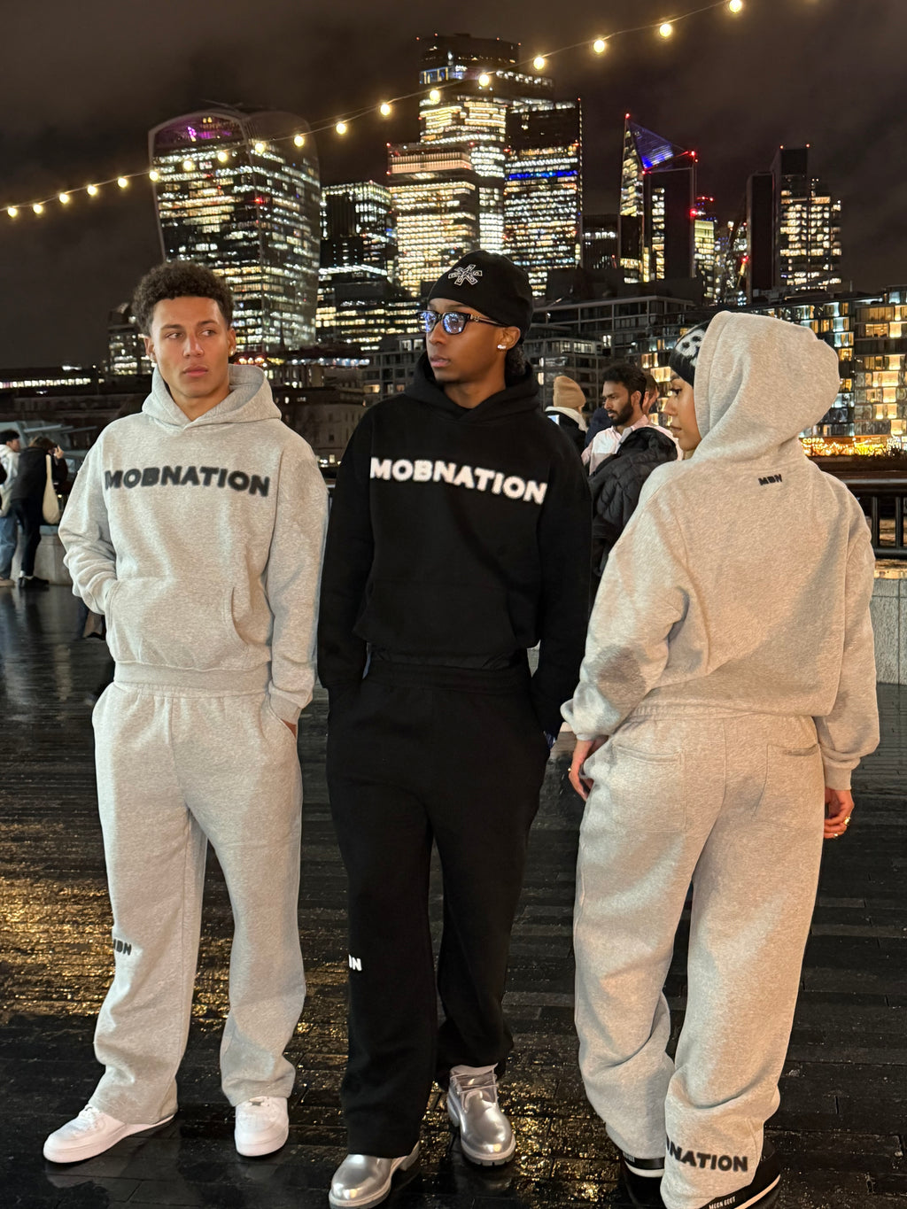 GREY BLURRED HOODIE