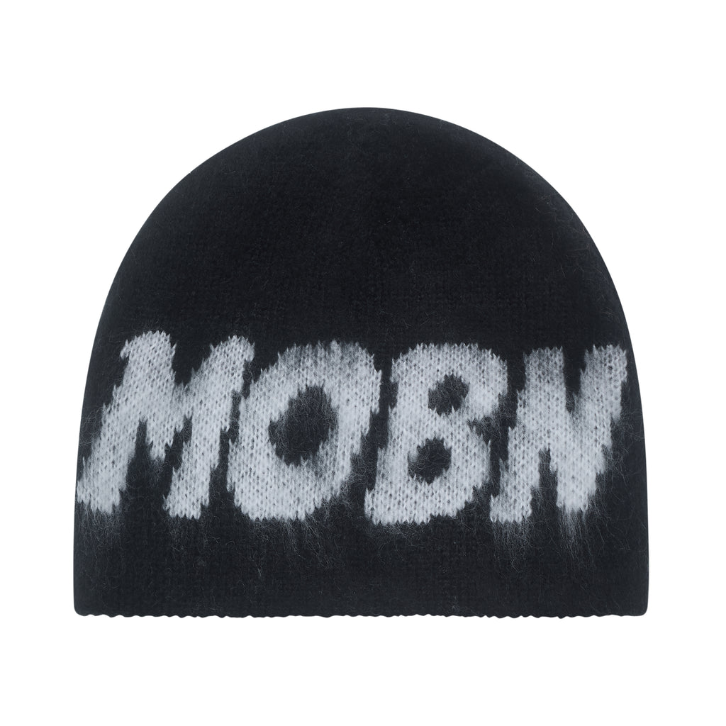 BLACK ALPACA BEANIE