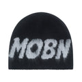 BLACK ALPACA BEANIE