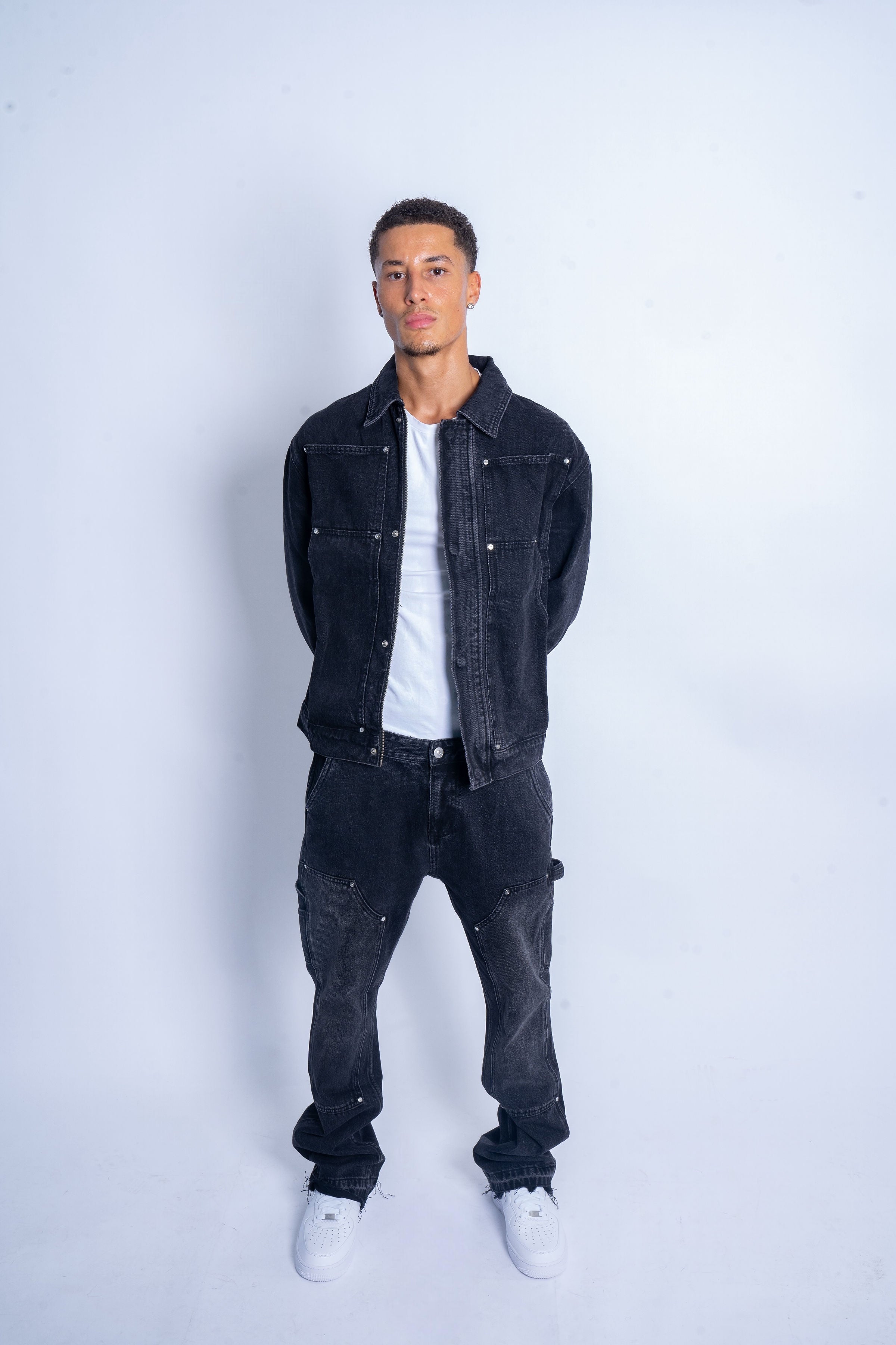 BLACK DENIM JACKET – Mob Nation